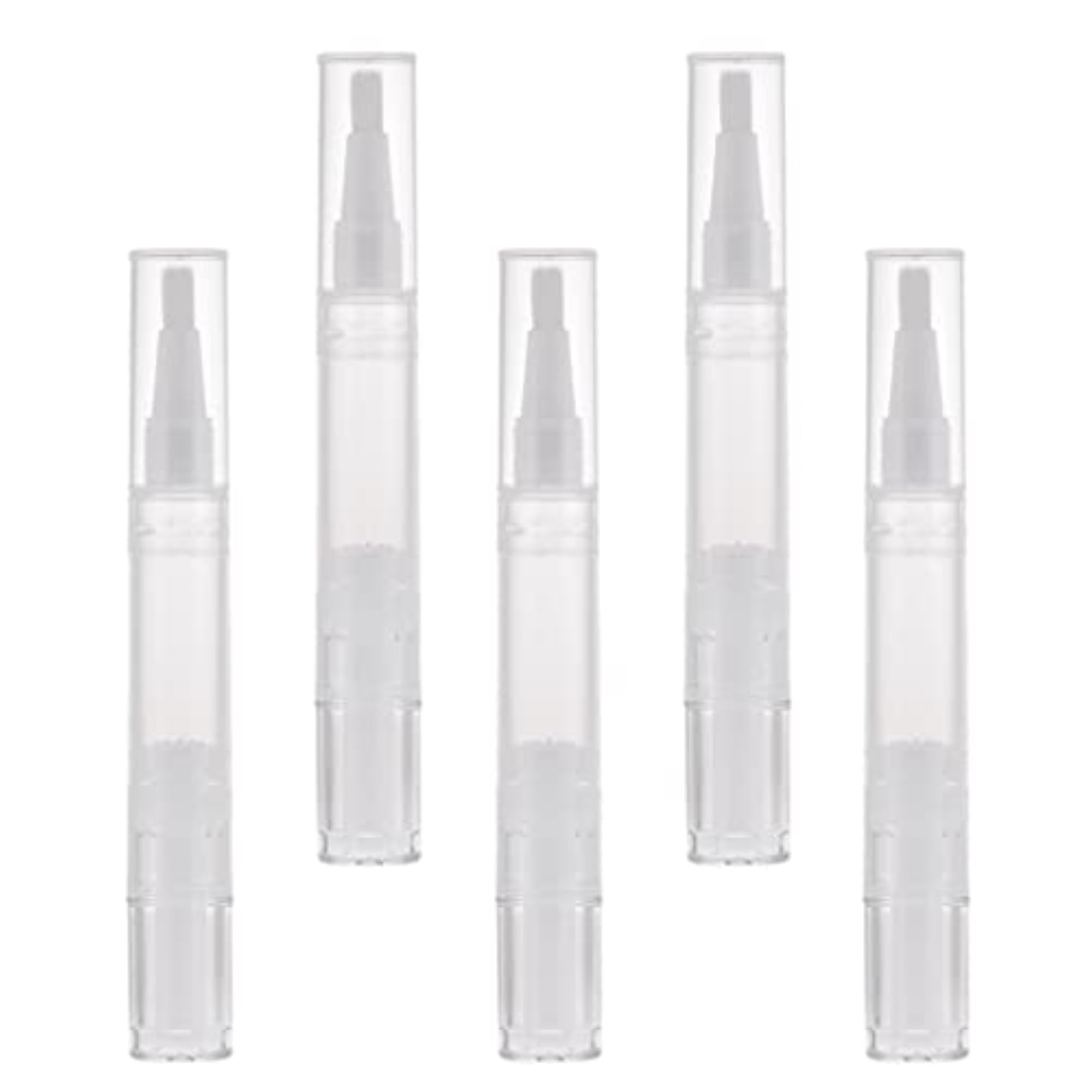 5X Empty Twist Pen with Brush Teeth Whitening Nail Polish Oil Container Tubes